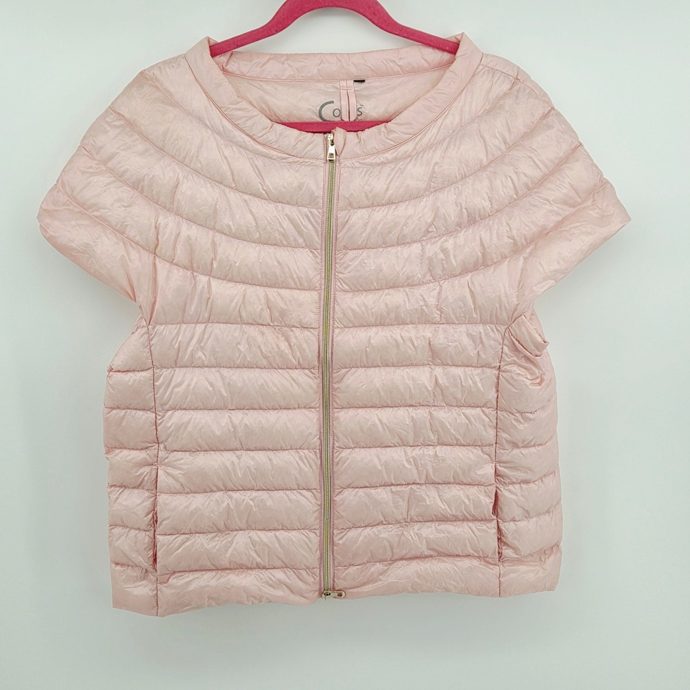 Cotes of London Pink Down Fill Short Sleeve Puffer Jacket Vest COLD001 Medium